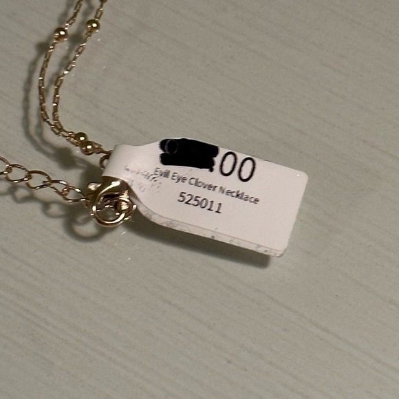 Evil Eye Clover Necklace - Picture 3 of 3